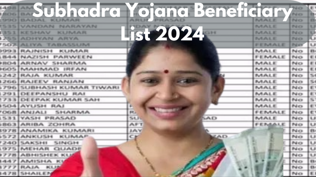 Subhadra Yojana Beneficiary List 2024, Check Your Name Online Today